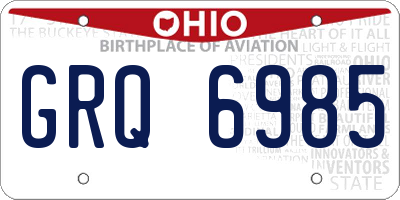 OH license plate GRQ6985