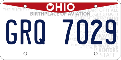 OH license plate GRQ7029