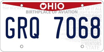 OH license plate GRQ7068
