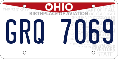 OH license plate GRQ7069