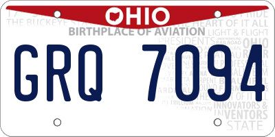 OH license plate GRQ7094
