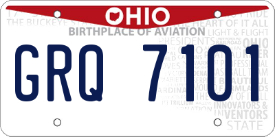 OH license plate GRQ7101