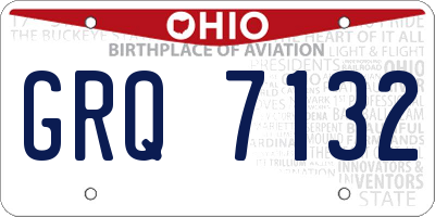 OH license plate GRQ7132