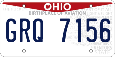 OH license plate GRQ7156