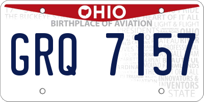 OH license plate GRQ7157