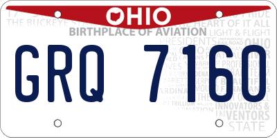 OH license plate GRQ7160