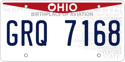 OH license plate GRQ7168