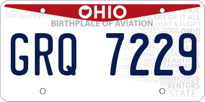 OH license plate GRQ7229