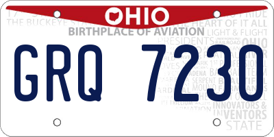 OH license plate GRQ7230