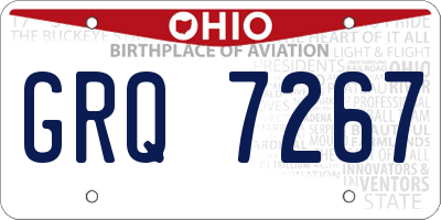 OH license plate GRQ7267