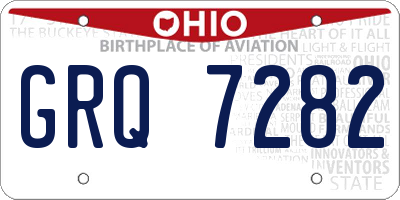 OH license plate GRQ7282