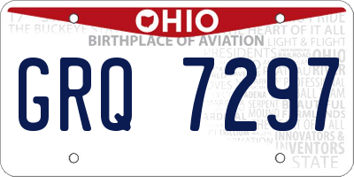 OH license plate GRQ7297