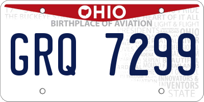 OH license plate GRQ7299