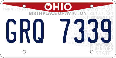 OH license plate GRQ7339
