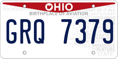 OH license plate GRQ7379