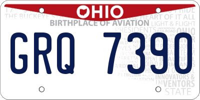 OH license plate GRQ7390