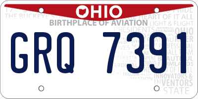 OH license plate GRQ7391