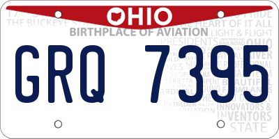 OH license plate GRQ7395