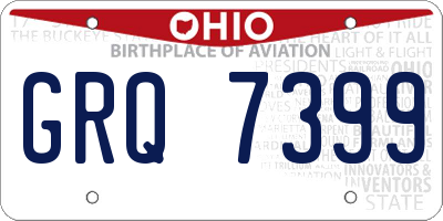 OH license plate GRQ7399