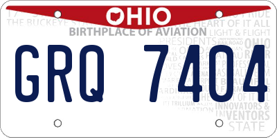 OH license plate GRQ7404