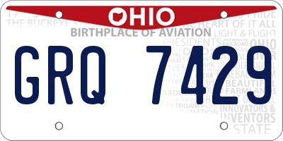 OH license plate GRQ7429