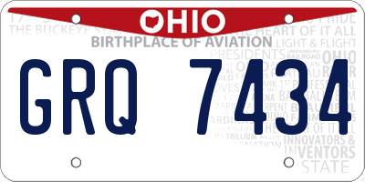 OH license plate GRQ7434
