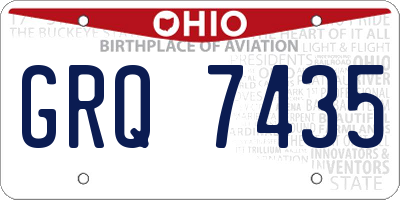 OH license plate GRQ7435