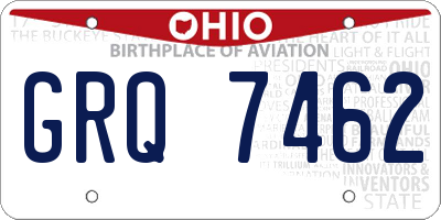 OH license plate GRQ7462