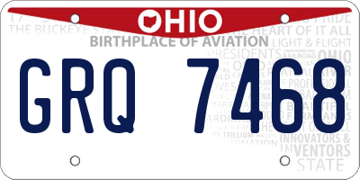 OH license plate GRQ7468