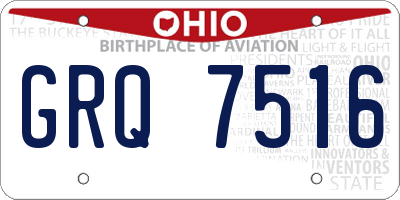 OH license plate GRQ7516