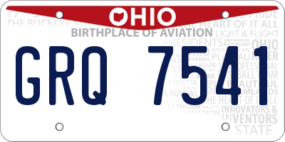 OH license plate GRQ7541