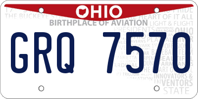 OH license plate GRQ7570