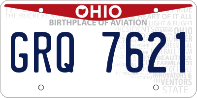 OH license plate GRQ7621