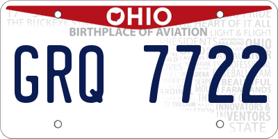 OH license plate GRQ7722