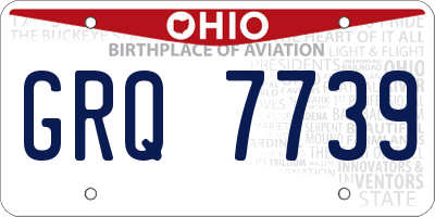 OH license plate GRQ7739