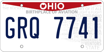 OH license plate GRQ7741