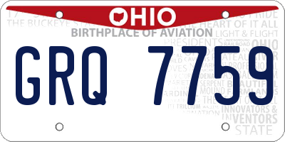 OH license plate GRQ7759
