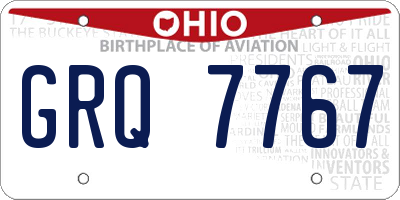 OH license plate GRQ7767