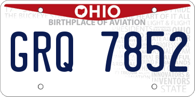 OH license plate GRQ7852