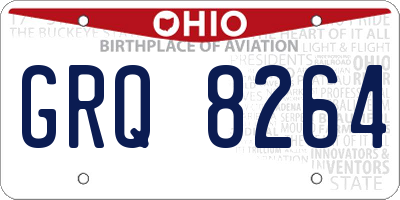 OH license plate GRQ8264