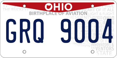 OH license plate GRQ9004