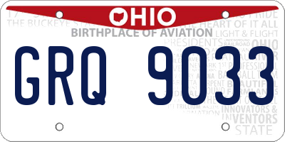 OH license plate GRQ9033