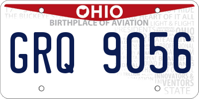 OH license plate GRQ9056