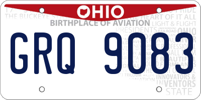 OH license plate GRQ9083