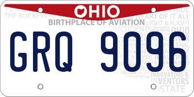 OH license plate GRQ9096