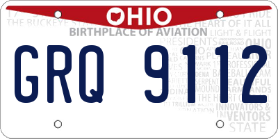 OH license plate GRQ9112