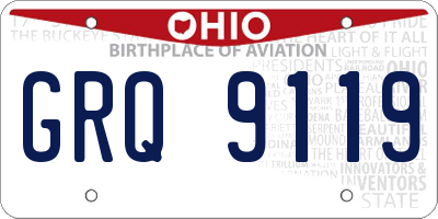 OH license plate GRQ9119