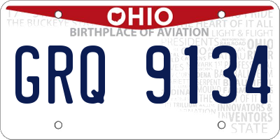OH license plate GRQ9134