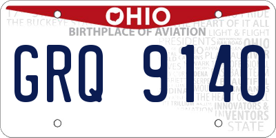 OH license plate GRQ9140