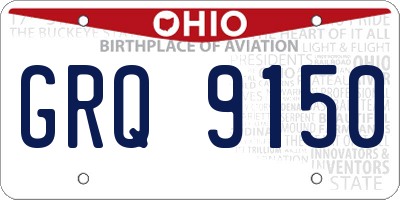 OH license plate GRQ9150